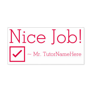 Roligt "Snyggt jobb!" Utbildare Feedback Rubber Fr Självfärgande Stämpel