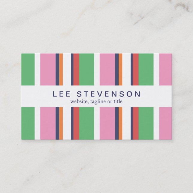 Roligt, Snyggt och vallmo, färglös strimlad  Visitkort (Framsida)