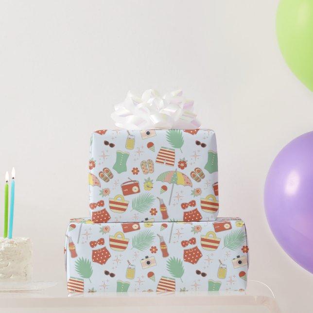 Roligt Snyggt Retro Vintage Sommarbadbyxor Presentpapper (Festgåvor)