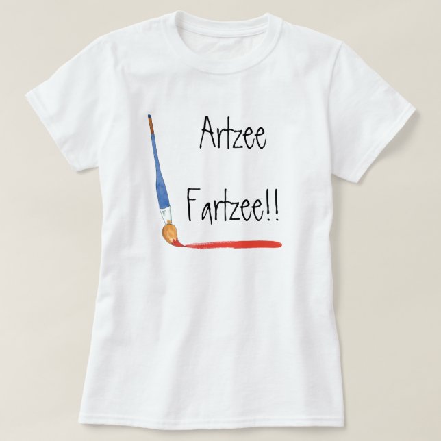 Roligt Snyggt Toppen Cute Artzee Fartzee Artist T Shirt (Design framsida)
