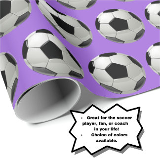 Roligt Soccer Ball Mönster på Mauve Lilacs Lila Presentpapper