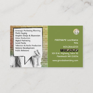 Roligt Social Media Marknadsföring Affärskort Visitkort