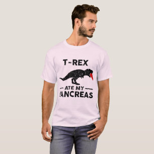 Roligt sockersjukacitationstecken - T-Rex åt min Tee Shirt