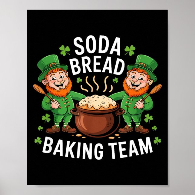 Roligt Soda Bröd Bakning Team Irländska Bakverk Cr Poster (Framsidan)