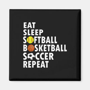 Roligt Softball Basketball Softball Manar Boys i v Magnet