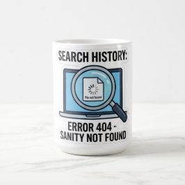 Roligt "Sökhistorik Fel 404 Förnuft Ej Funnet" Kaffemugg