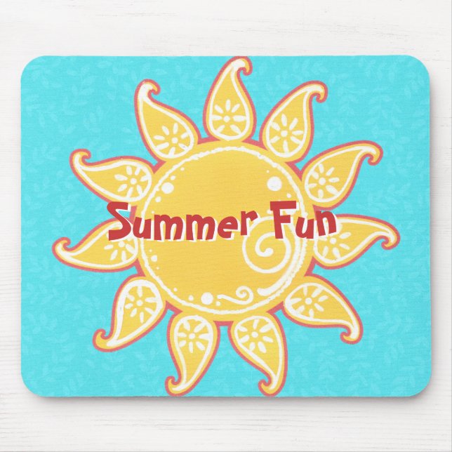 Roligt Sol Mousepad Musmatta (Framsidan)