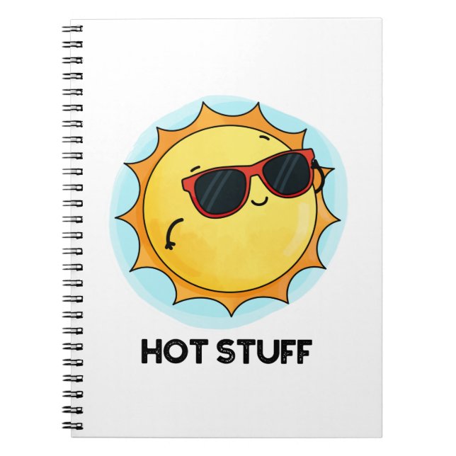 Roligt Sol Punny Värme  Anteckningsbok (Framsidan)