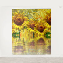 Roligt Solrosfotobakgrund Bakdrottabell