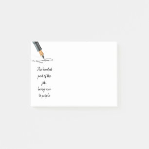 Roligt som är svårast att roa sig med folk citat P Post-it Block