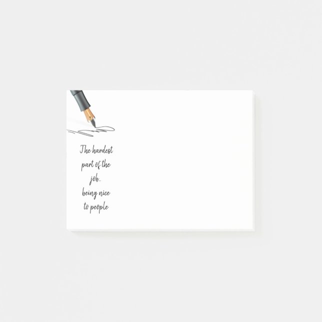 Roligt som är svårast att roa sig med folk citat P Post-it Block (Framsida)