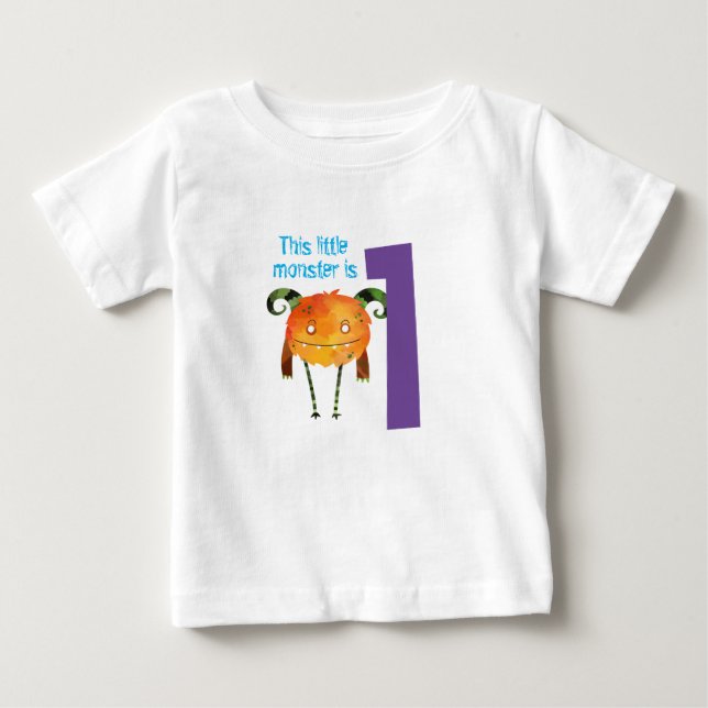 Roligt som färgar mitt lilla monster första födels t shirt (Framsida)