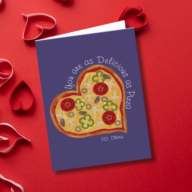 Roligt som pizza lika gott Alla hjärtans dag Helgkort (Skapare uppladdad)