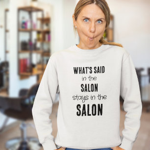 Roligt som säger vad som sades i Salon Black Text T Shirt