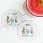 Roligt Sommar Firande Cocktail Födelsedagsfest Underlägg Papper Rund<br><div class="desc">Höj din speciella dag med vår Roligt Sommar Firande Cocktail Födelsedagsfest Round Pappra Underlägg! Med fruktcocktails tillsätter de en stänk roligt till vilken dryck som helst. Gör varje sipp i firande med dessa snyggt underlägg!</div>