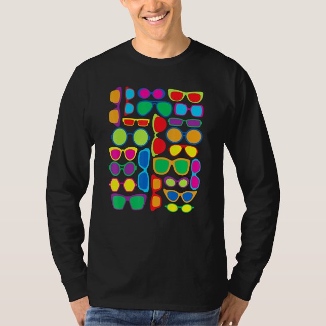 Roligt Sommar Mode Eyewear Eyeglass Sunglass Ram T Shirt (Framsida)