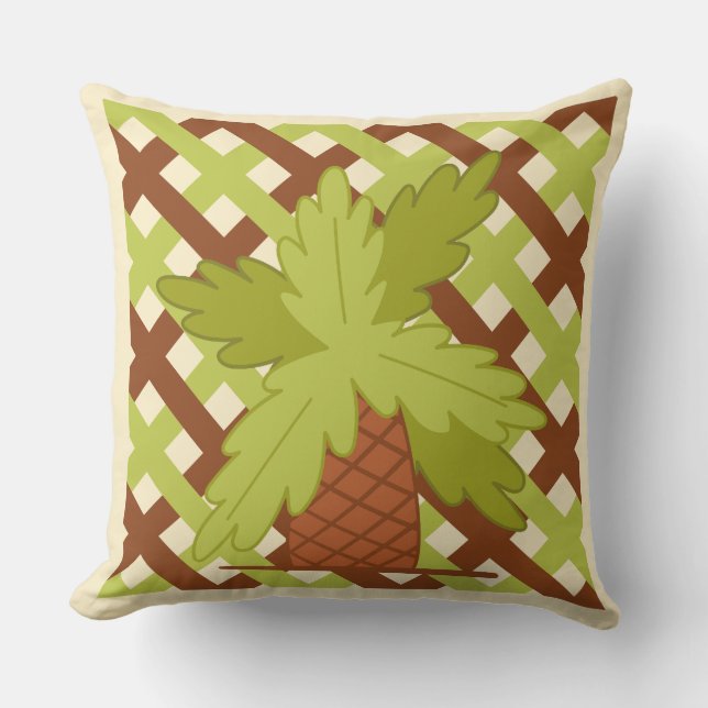 Roligt Sommardesign Ananas latta bakgrund Kudde (Framsida)