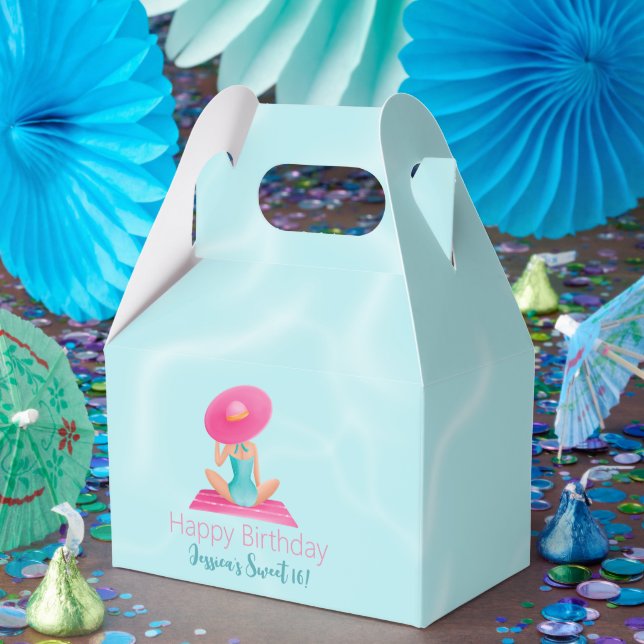 Roligt Sommarfärgsvett för Party Bassäng 16 Presentaskar (Part)