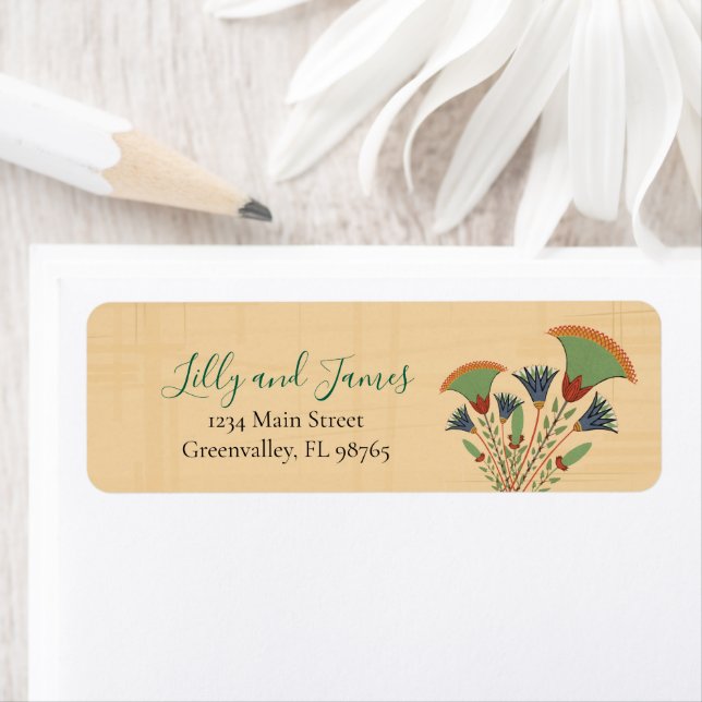 Roligt Sommarfärgsvett för Party Bassäng 16 Returadress Etikett (Insitu)