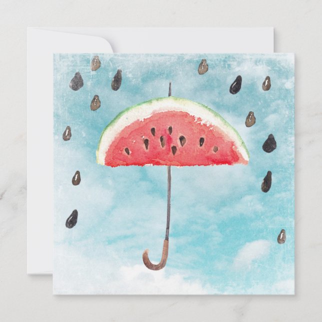 Roligt Sommarfärsk Melon Fruit Rain (Framsida)
