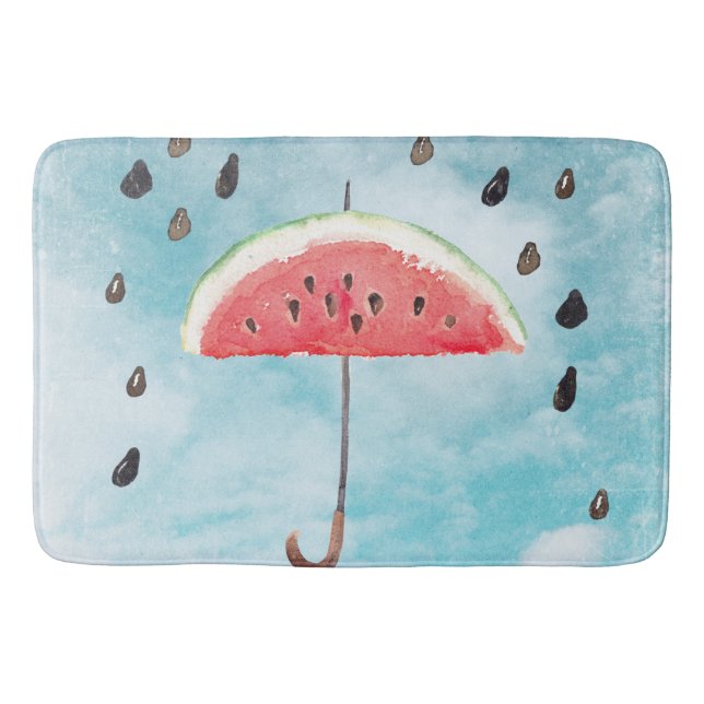 Roligt Sommarfärsk Melon Fruit Rain Badrumsmatta (Framsidan)