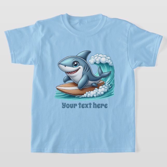 Roligt Sommarhaj lägger till text unisex T Shirt (Laydown)