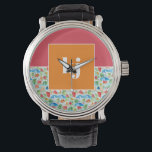 Roligt, sommartid, Snyggt Monogram Armbandsur<br><div class="desc">Färga sommarvattenfärger blandade med fet färg-blockering och ditt monogram. Att släppa färg för att lägga till lite glädje. Fira sommarens viskhet med en fängslande palett från färg. Dessa livliga och förtjusande nav smälter harmoniskt, framkallar säsongens glädjande anda och skapar en visuellt bedövande ambitionsnivå. Denna monogramsamling utstrålar energi, elegans och naturskönhet....</div>