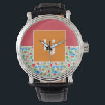 Roligt, sommartid, Snyggt Monogram Armbandsur<br><div class="desc">Färga sommarvattenfärger blandade med fet färg-blockering och ditt monogram. Att släppa färg för att lägga till lite glädje. Fira sommarens viskhet med en fängslande palett från färg. Dessa livliga och förtjusande nav smälter harmoniskt, framkallar säsongens glädjande anda och skapar en visuellt bedövande ambitionsnivå. Denna monogramsamling utstrålar energi, elegans och naturskönhet....</div>
