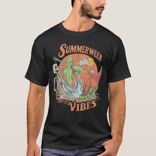 Roligt sommarween-fest 2 t shirt (Framsida)