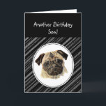 Roligt Son Titta inte Ledsen Birthday Pug Pet Hund Kort<br><div class="desc">Ett annat födelsedagskort humor för Son som kärlek Pugs,  Pet Hund</div>