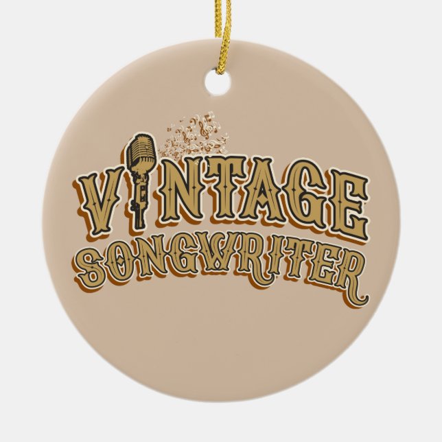 Roligt Songwriter Lyricist Novelty Typography Julgransprydnad Keramik (Framsidan)