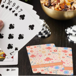 Roligt Söt Blommigt Anpassat namnintrång Casinokort