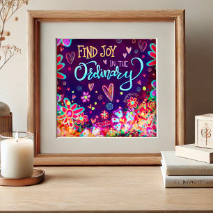Roligt Söt Blommigt Hitta inspiration för Joy Quot Poster