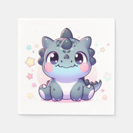 Roligt Söt dinosaur Baby Shower Pappersservett