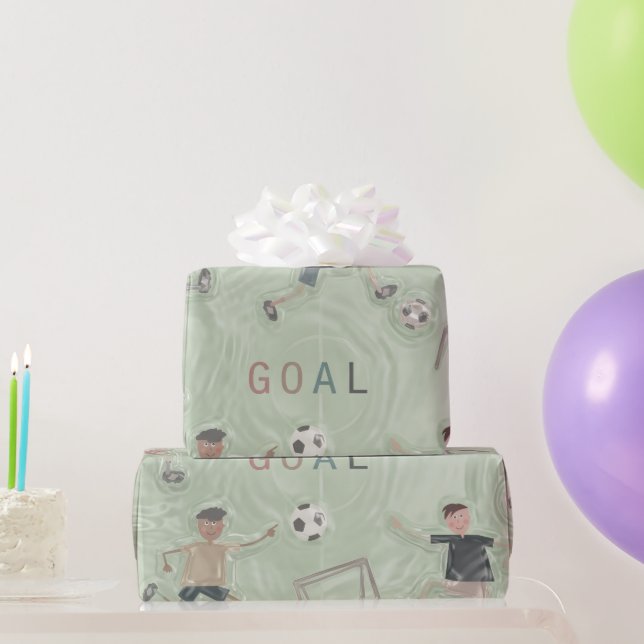 Roligt-Söt småbarn som spelar fotboll Presentpapper (Festgåvor)