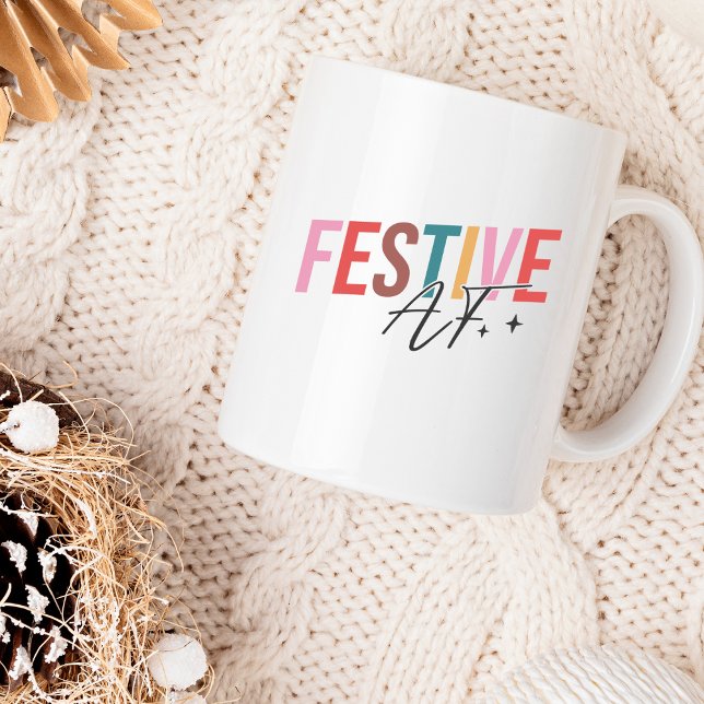 Roligt Sött Festigt AF Humoristisk Jul Kaffemugg (Skapare uppladdad)