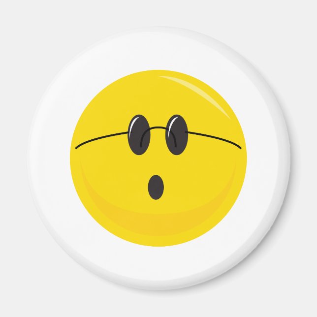 roligt sött hippieansikte magnet (Framsidan)