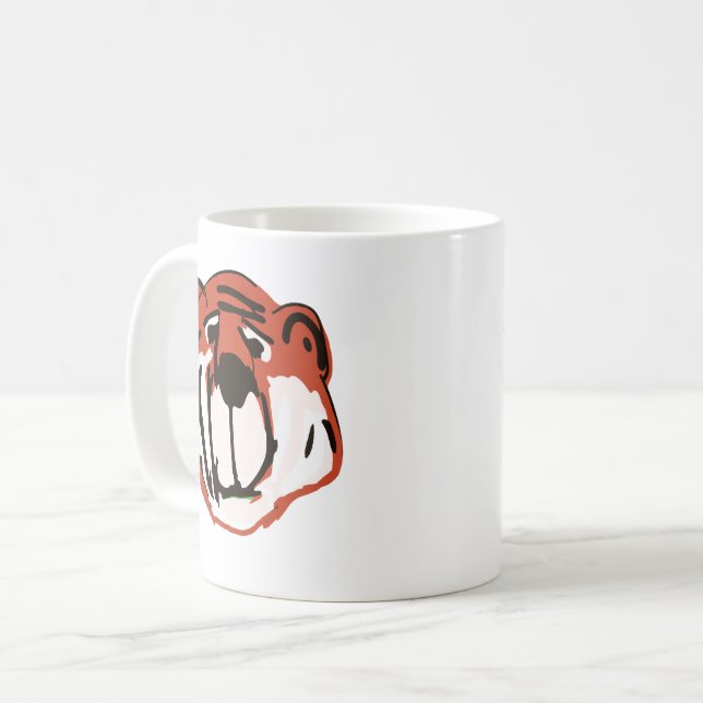 Röligt sött tiger-mugg kaffemugg (Framsida vänster)