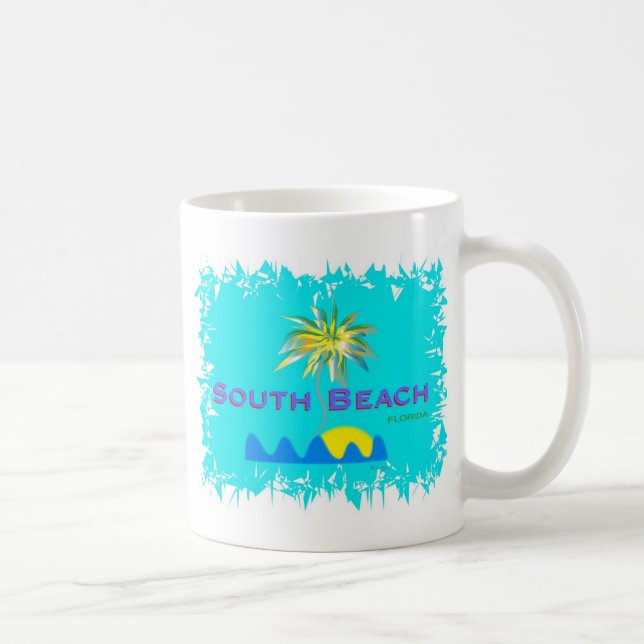 Roligt South Beach, Florida Kaffemugg (Höger)