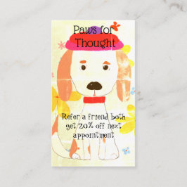 Roligt Spanska Hund Walking Hund Grooming Referral Visitkort