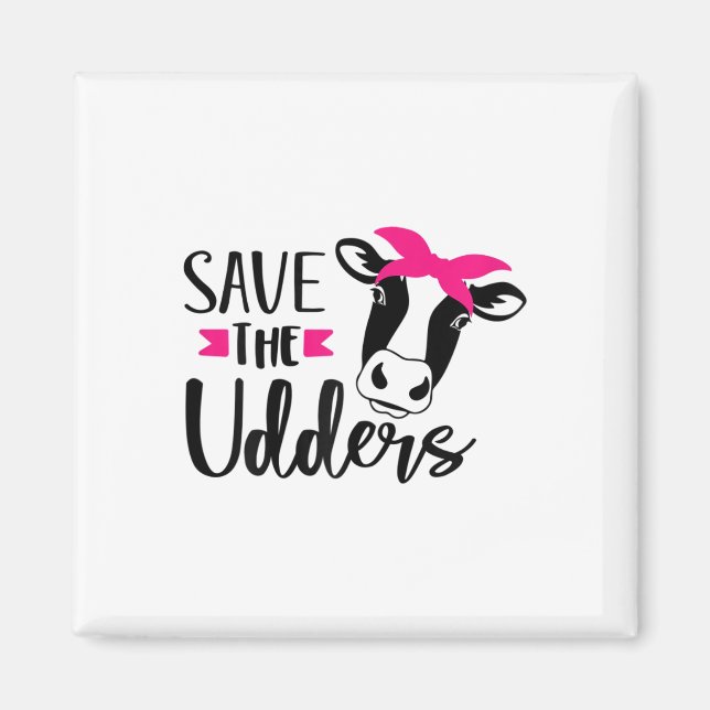 Roligt Spara Doders Breast Cancer Awareness Magnet (Framsidan)