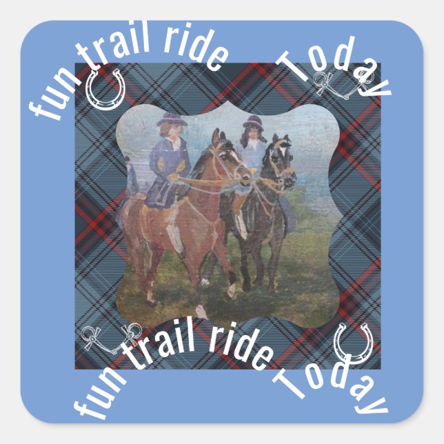 Roligt-spårning i dag fyrkantigt klistermärke (Framsida)