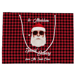 Roligt Speciell Delivery Santa Red Black Buffalo P