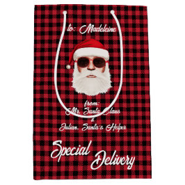 Roligt Speciell Delivery Santa Red Black Buffalo P