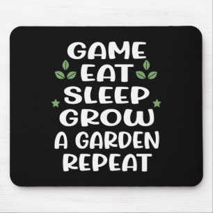 Roligt Spel Ät Sov Växa En Trädgård Upprepa Humor Musmatta