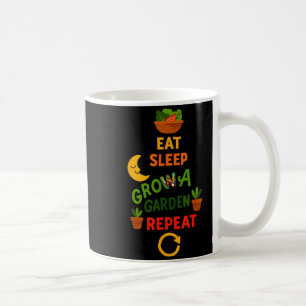 Roligt Spel Äta Sova Växa En Trädgård Upprepa Game Kaffemugg
