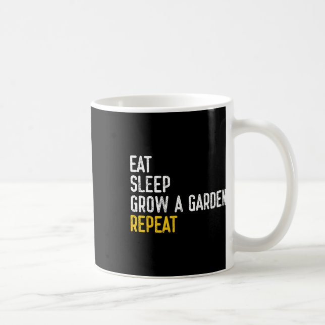 Roligt spel Äta Sova Växa En Trädgård Upprepa Game Kaffemugg (Höger)