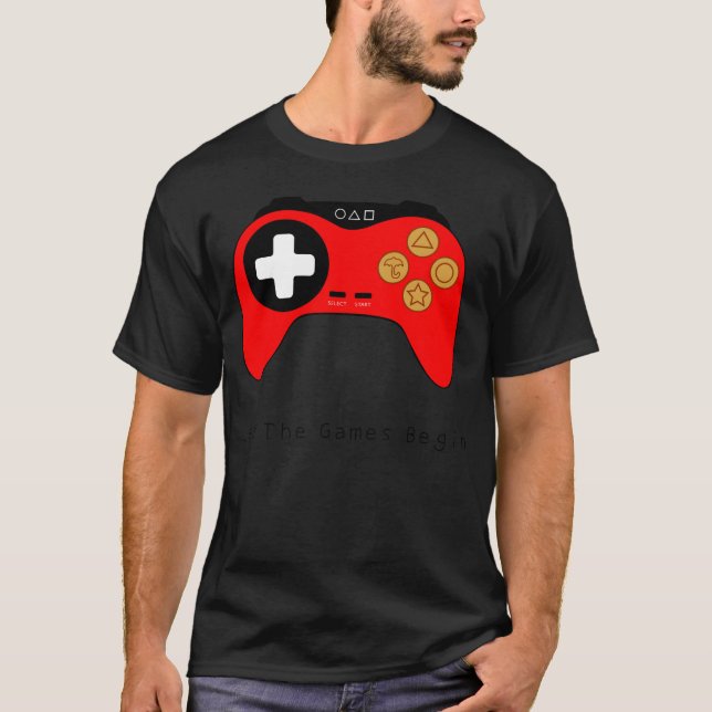 Roligt spel av bläckfiskkontrollvän t shirt (Framsida)