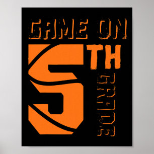 Roligt spel den 5:e Klass-basket första Scho-dagen Poster