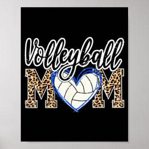 Roligt spel Kvinnor Volleyboll Leopard Boll Mamma  Poster